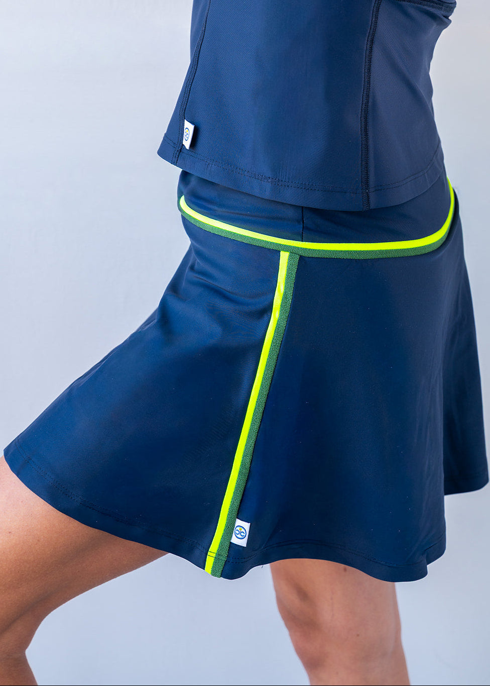 The Birdie Skirt with Retro Stripe Navy